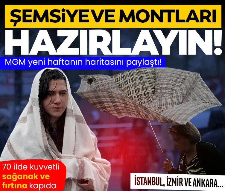 Yeni haftada şemsiye ve montları hazırlayın… Yeni haftada şemsiye ve montları hazırlayın…