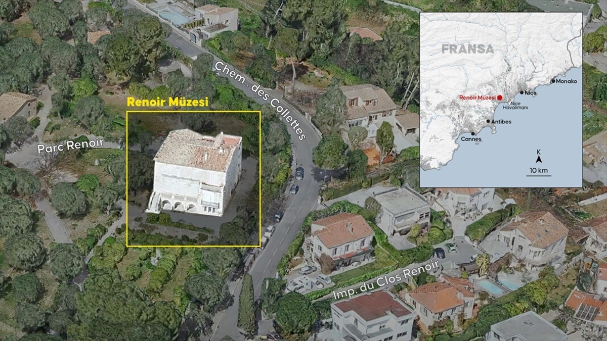 Fransa’da Renoir Müzesi’nden tahmini değeri 9 milyon avro olan tablolar çalındı