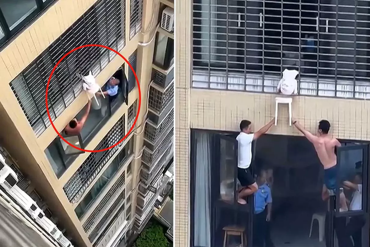 12’nci kattaki pencereden sarkan 3 yaşındaki kız çocuğu Böyle Kurtarıldı…
