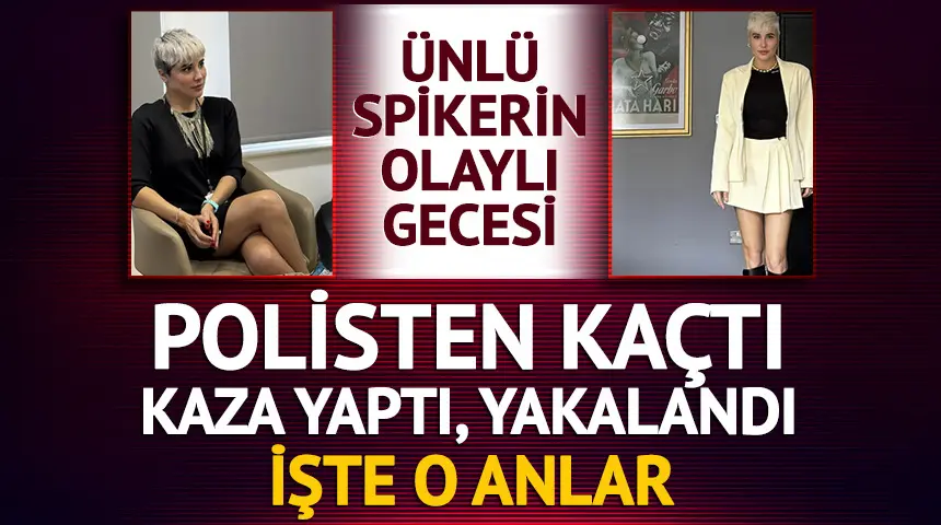 Ünlü spiker Deniz Türkeri polisten kaçtı! Ünlü spiker Deniz Türkeri polisten kaçtı!