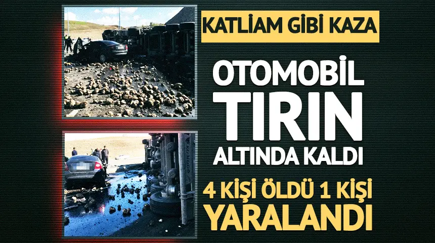 Ağrı’da korkunç kaza! Tırın altında kalan araçtaki 4 kişi feci şekilde can verdi…