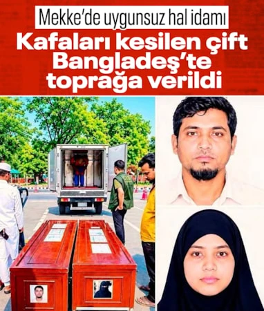 Camide uygunsuz davranış nedeniyle idam edilen çift toprağa verildi…