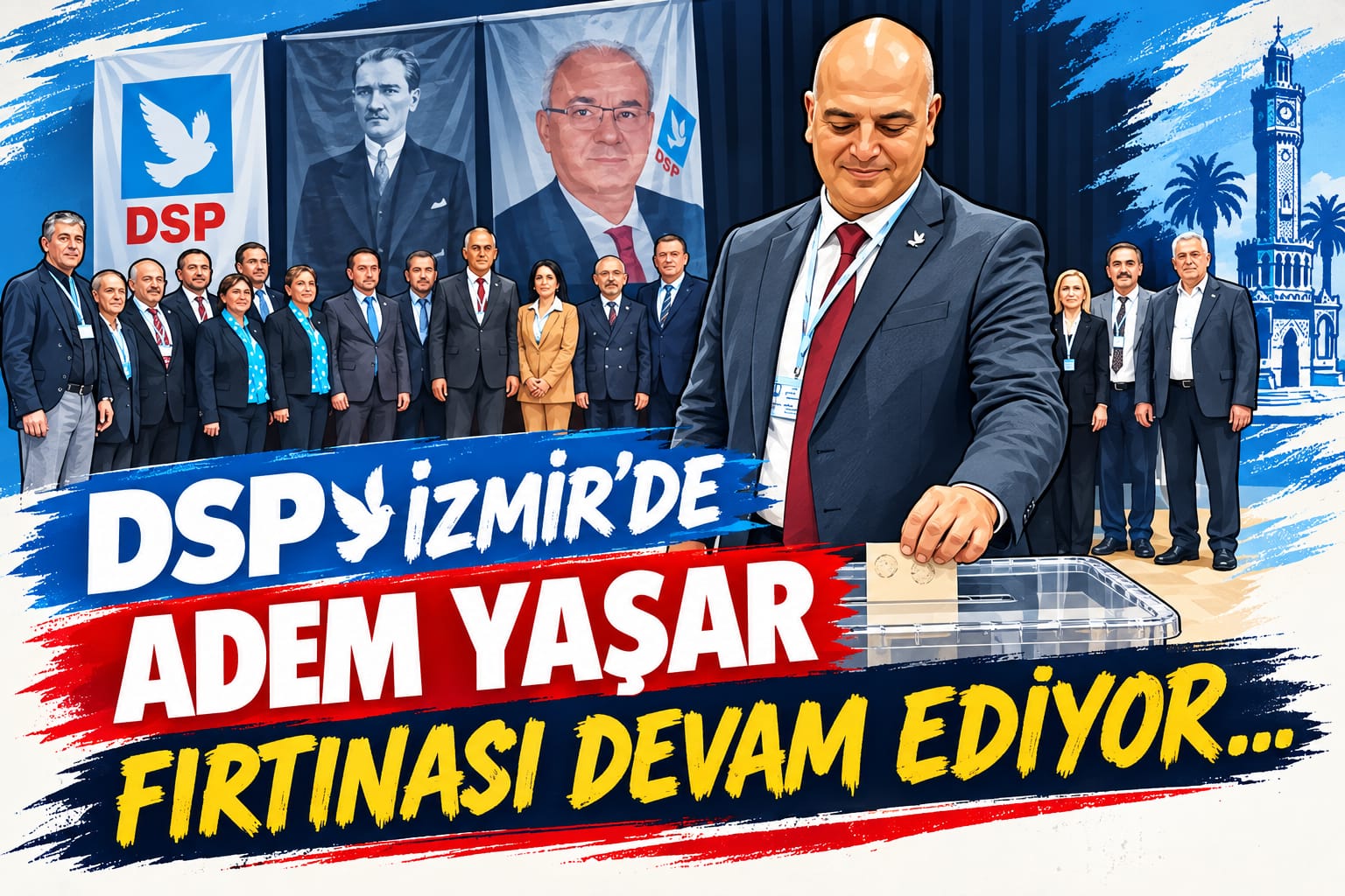 İzmir DSP’de Adem Yaşar Dönemi Devam Ediyor… İzmir DSP’de Adem Yaşar Dönemi Devam Ediyor…