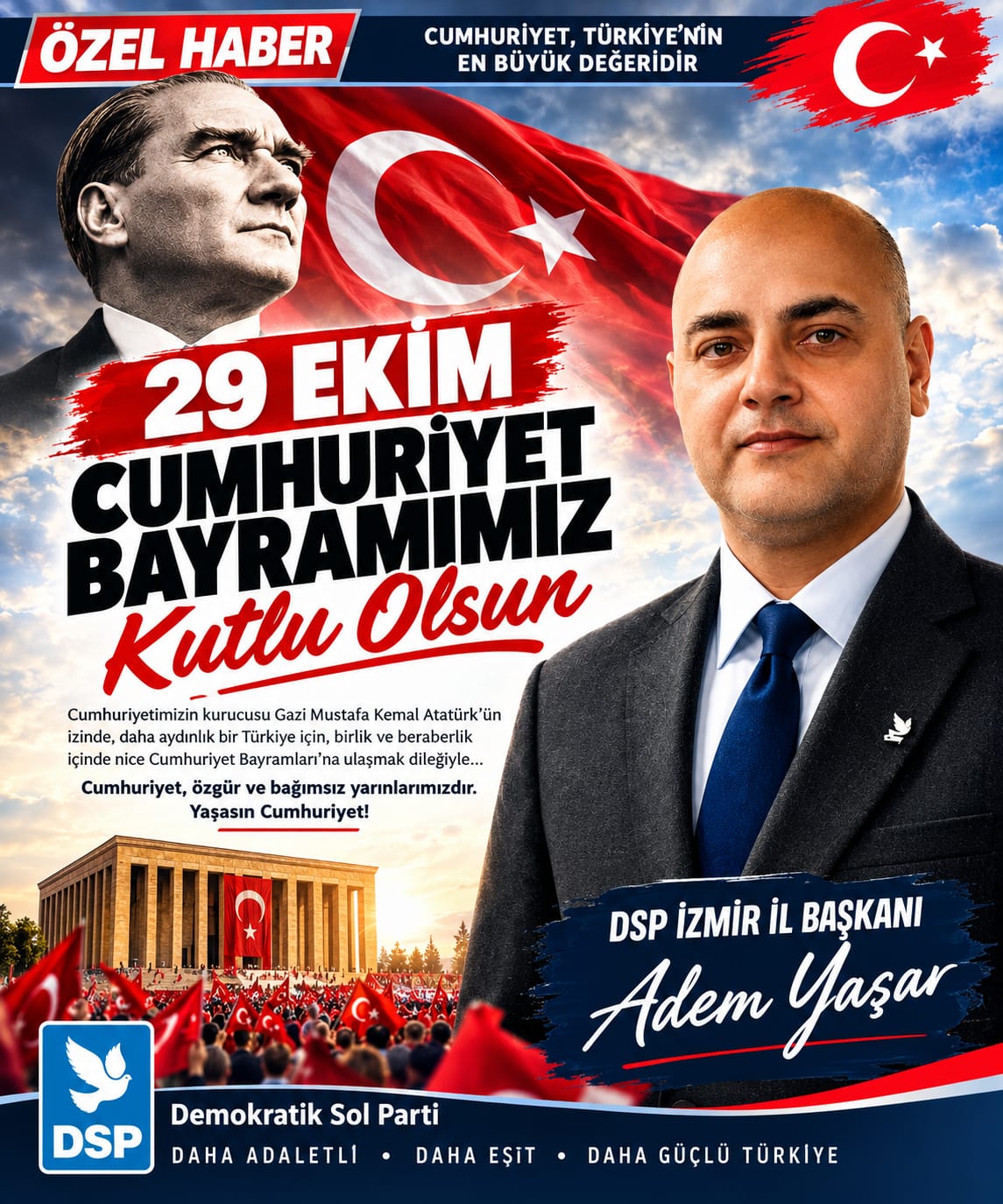Cumhuriyet Değerlerini ve Demokratik Sol Vizyonu Yaşatacağız! Cumhuriyet Değerlerini ve Demokratik Sol Vizyonu Yaşatacağız!