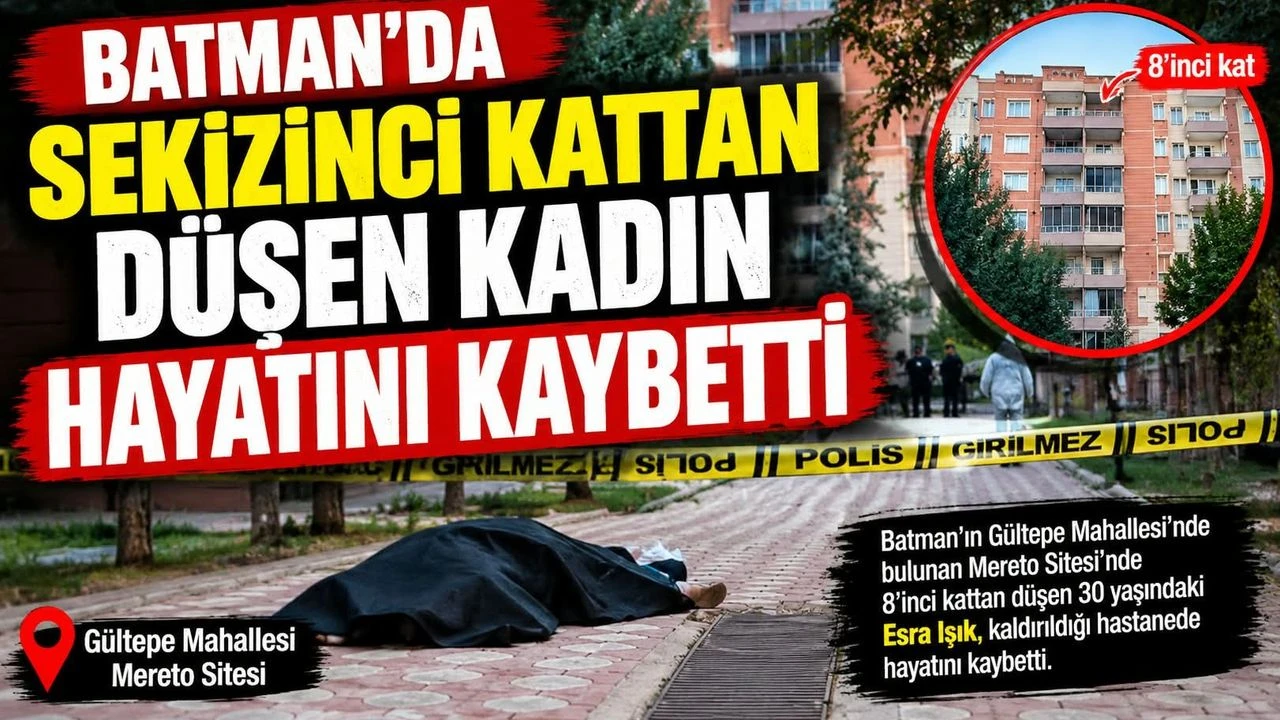 Sekizinci Kattan Düşen Kadın Hayatını Kaybetti… Sekizinci Kattan Düşen Kadın Hayatını Kaybetti…