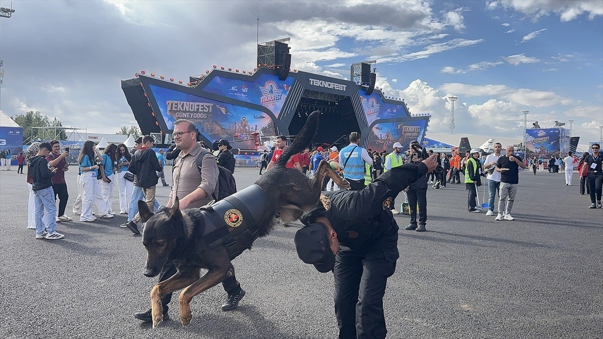 TEKNOFEST Güneydoğu’da jandarmanın operasyon köpekleri ilgi görüyor